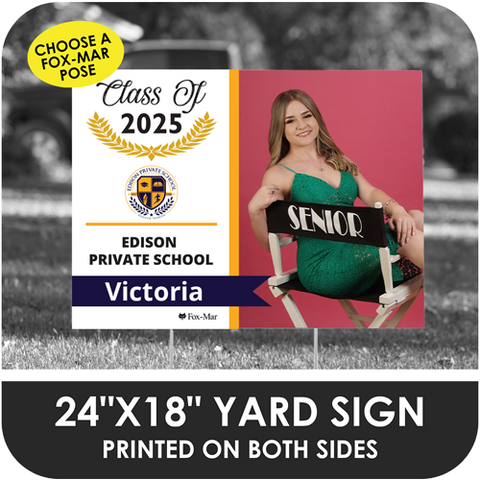Edison Private: Fox-Mar Pose Yard Sign - Modern Design
