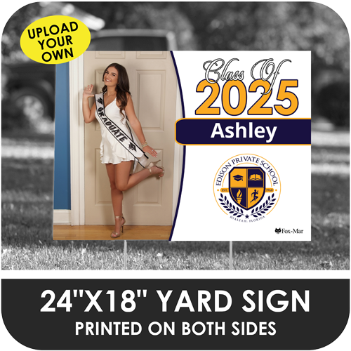 Edison Private: Custom Photo & Name Yard Sign - Classic Design