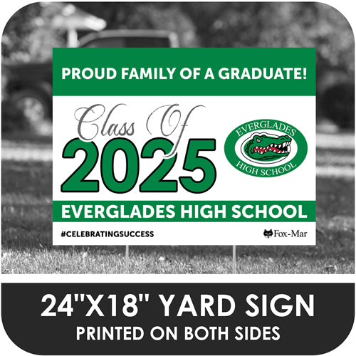 Everglades High School Logo Yard Sign - Classic Design