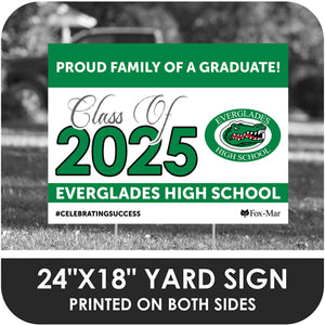 Everglades High School Logo Yard Sign - Classic Design