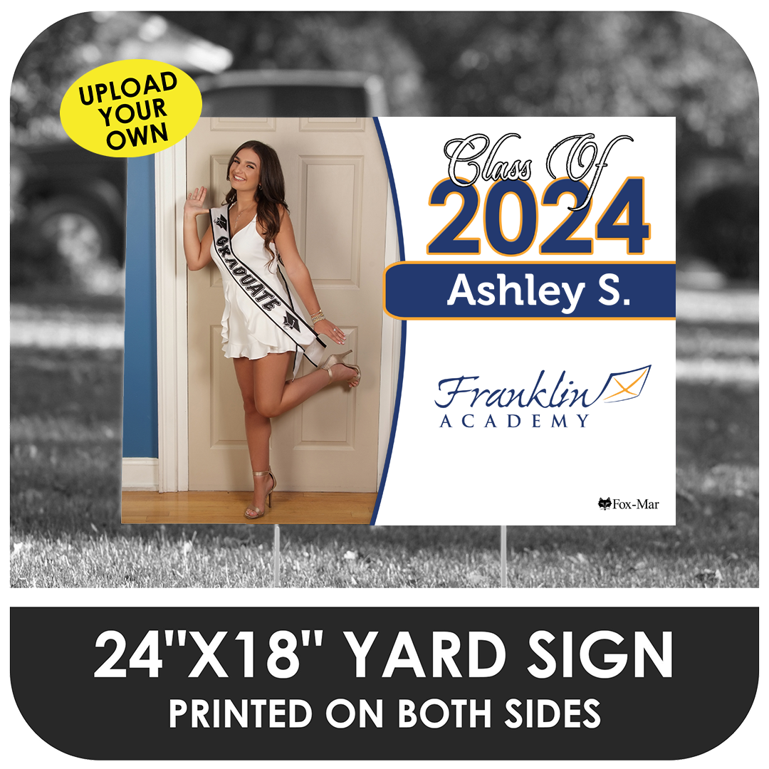 Franklin Academy Pines: Custom Photo & Name Yard Sign - Classic Design