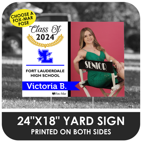 Fort Lauderdale: Fox-Mar Pose Yard Sign - Modern Design