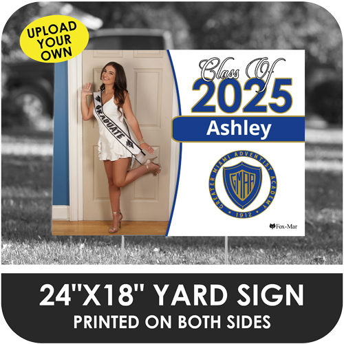 Greater Miami Adventist Academy: Custom Photo & Name Yard Sign - Classic Design
