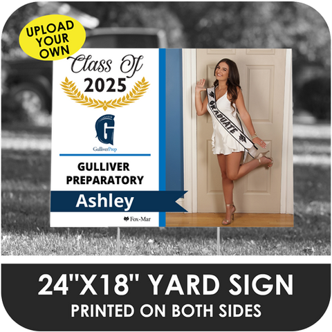 Gulliver: Custom Photo & Name Yard Sign - Modern Design