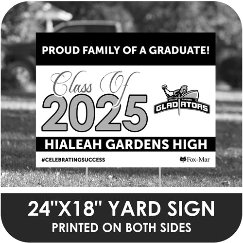 Hialeah Gardens School Logo Yard Sign - Classic Design