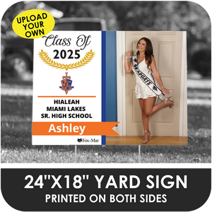Hialeah-Miami Lakes: Custom Photo & Name Yard Sign - Modern Design