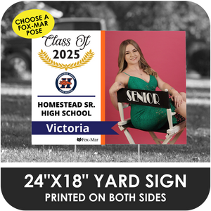 Homestead Sr. High: Fox-Mar Pose Yard Sign - Modern Design