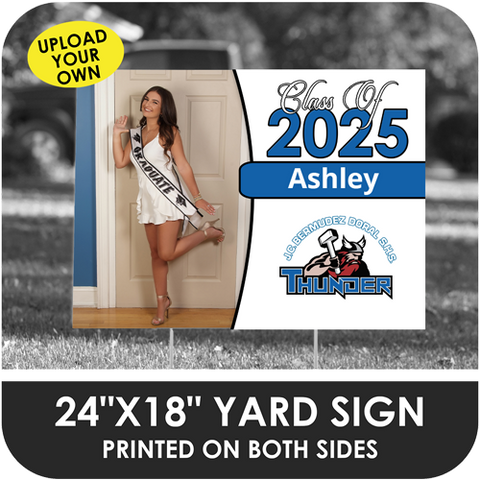 J.C.Bermudez Doral Senior High: Custom Photo & Name Yard Sign - Classic Design