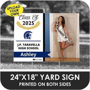 J.P. Taravella: Custom Photo & Name Yard Sign - Modern Design