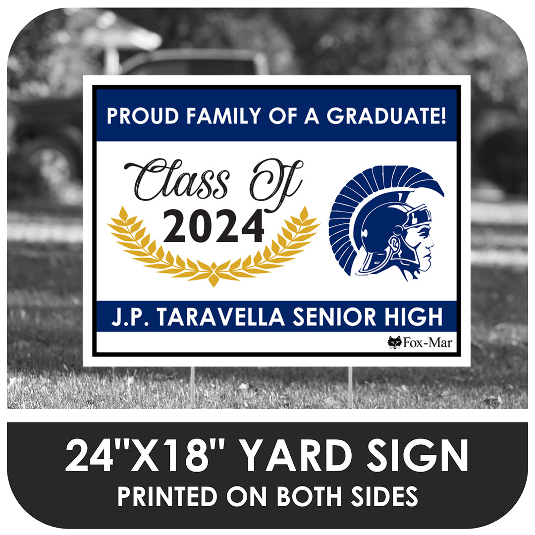 J.P. Taravella School Logo Yard Sign - Modern Design