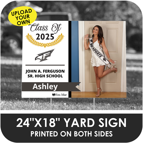 John A. Ferguson: Custom Photo & Name Yard Sign - Modern Design