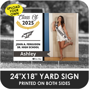 John A. Ferguson: Custom Photo & Name Yard Sign - Modern Design