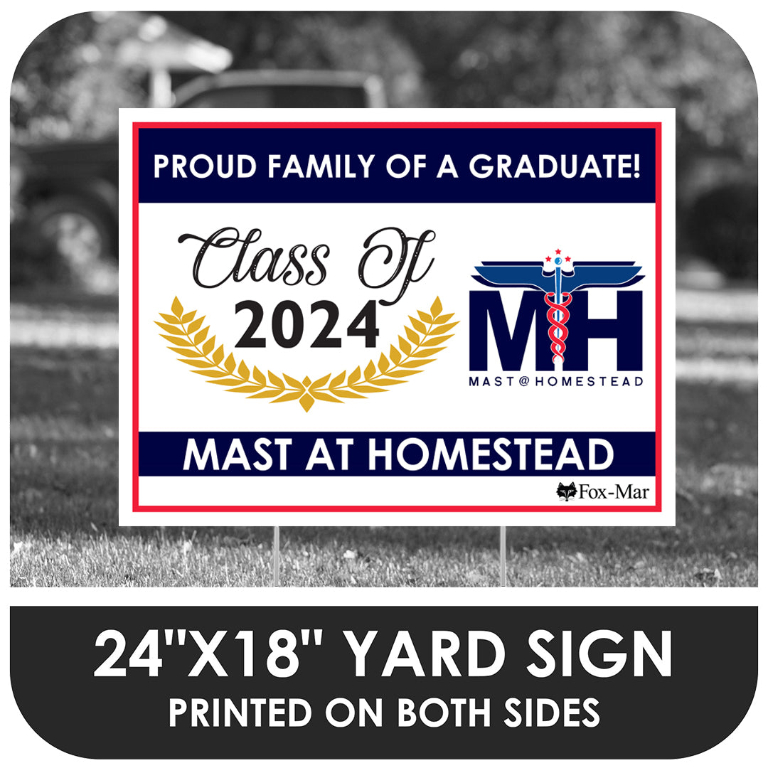 MAST @ Homestead School Logo Yard Sign - Modern Design