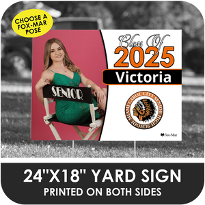 Miami Carol City Senior High: Fox-Mar Pose Yard Sign - Classic Design