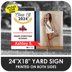Miami Christian: Custom Photo & Name Yard Sign - Modern Design