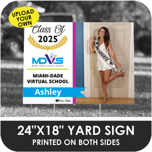 Miami-Dade Virtual: Custom Photo & Name Yard Sign - Modern Design