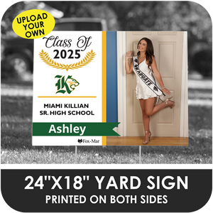 Miami Killian Senior High: Custom Photo & Name Yard Sign - Modern Design
