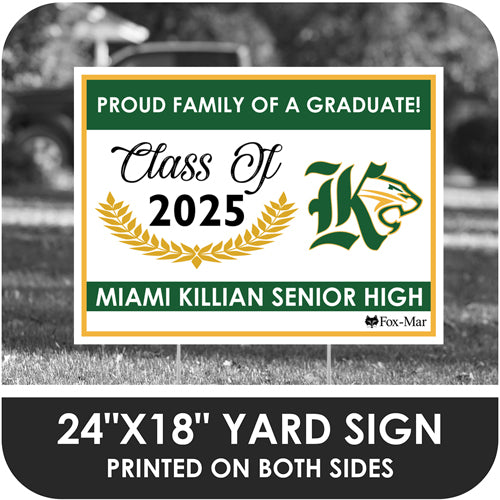Miami Killian Senior High School Logo Yard Sign - Modern Design