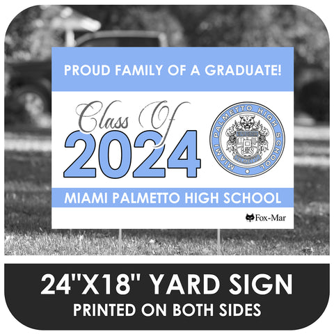 Miami Palmetto School Logo Yard Sign - Classic Design
