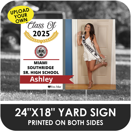 Miami Southridge Senior High: Custom Photo & Name Yard Sign - Modern Design