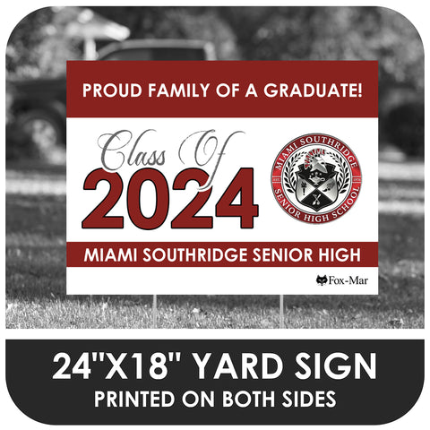Miami Southridge Senior High School Logo Yard Sign - Classic Design