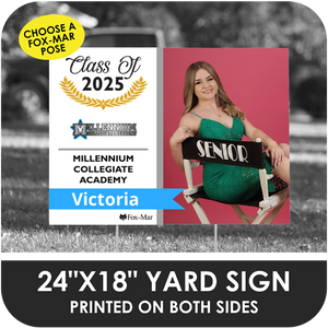 Millennium Collegiate Academy: Fox-Mar Pose Yard Sign - Modern Design