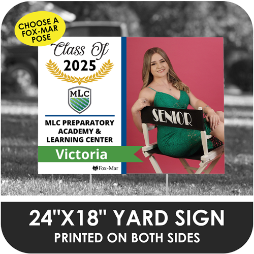 MLC Preparatory Academy: Fox-Mar Pose Yard Sign - Modern Design