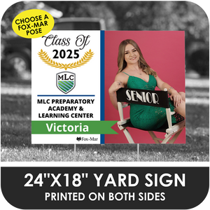 MLC Preparatory Academy: Fox-Mar Pose Yard Sign - Modern Design