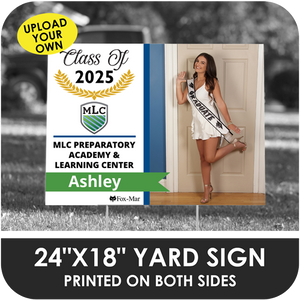 MLC Preparatory Academy: Custom Photo & Name Yard Sign - Modern Design