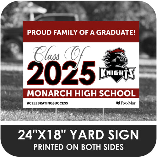 Monarch High School Logo Yard Sign - Classic Design