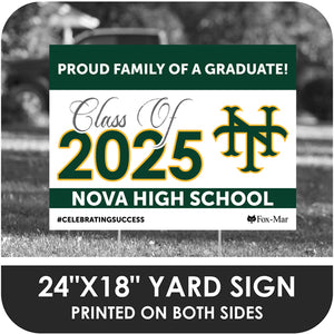 Nova High School Logo Yard Sign - Classic Design
