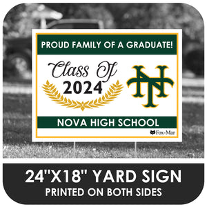 Nova High School Logo Yard Sign - Modern Design