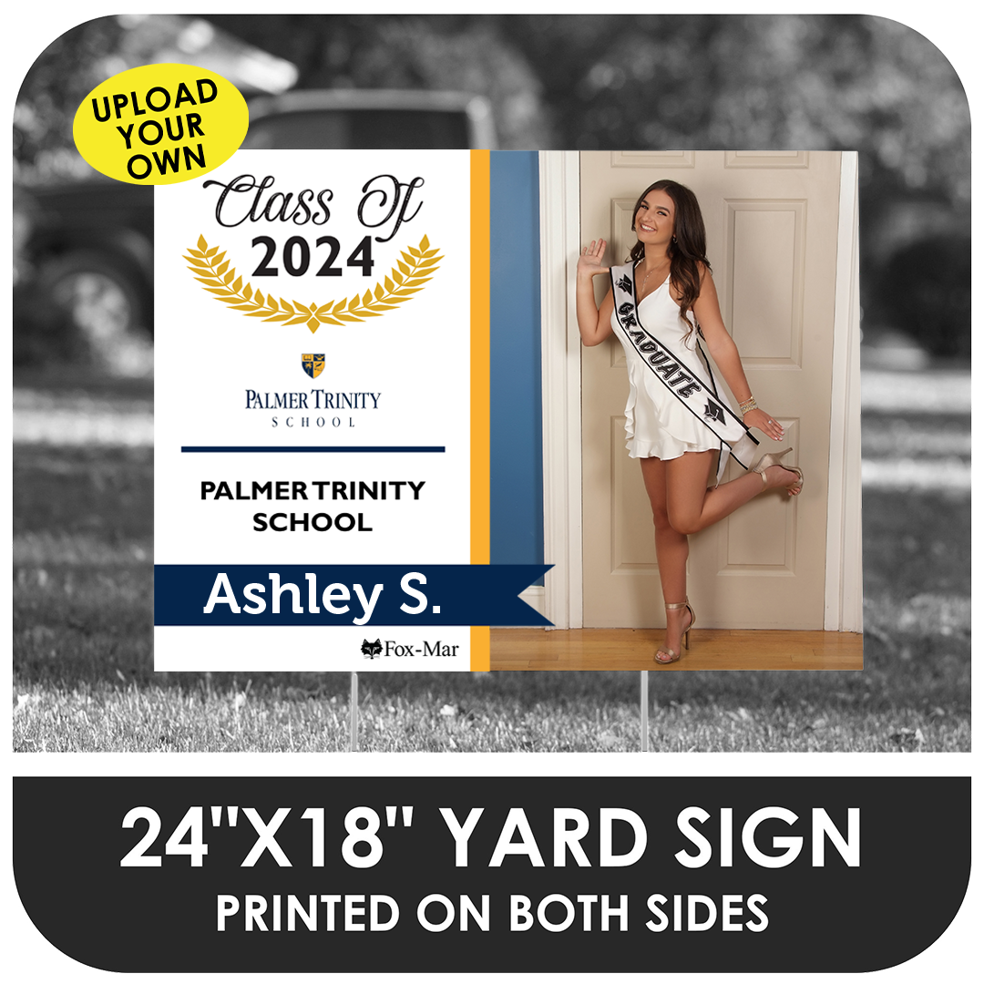 Palmer Trinity: Custom Photo & Name Yard Sign - Modern Design