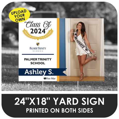 Palmer Trinity: Custom Photo & Name Yard Sign - Modern Design