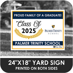 Palmer Trinity School Logo Yard Sign - Modern Design