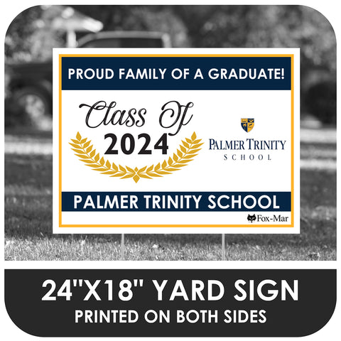 Palmer Trinity School Logo Yard Sign - Modern Design