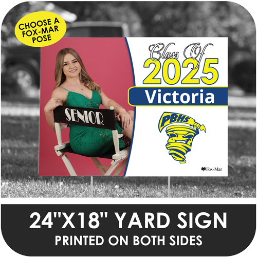 Pompano Beach: Fox-Mar Pose Yard Sign - Classic Design