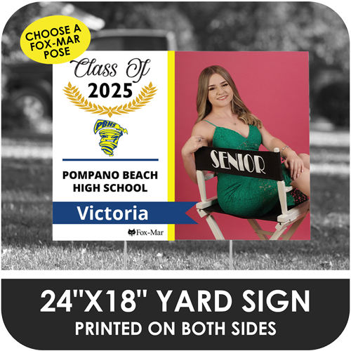 Pompano Beach: Fox-Mar Pose Yard Sign - Modern Design