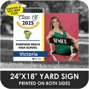 Pompano Beach: Fox-Mar Pose Yard Sign - Modern Design