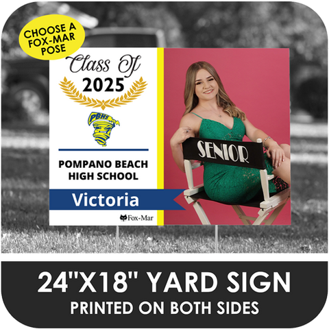 Pompano Beach: Fox-Mar Pose Yard Sign - Modern Design