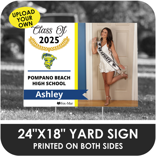 Pompano Beach: Custom Photo & Name Yard Sign - Modern Design