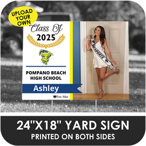 Pompano Beach: Custom Photo & Name Yard Sign - Modern Design