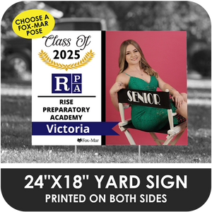 Rise Preparatory Academy: Fox-Mar Pose Yard Sign - Modern Design