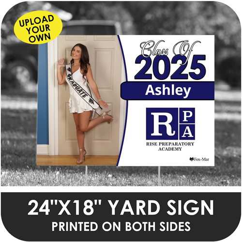Rise Preparatory Academy: Custom Photo & Name Yard Sign - Classic Design