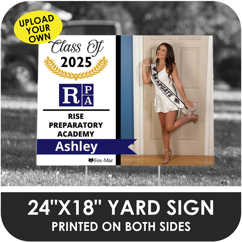 Rise Preparatory Academy: Custom Photo & Name Yard Sign - Modern Design