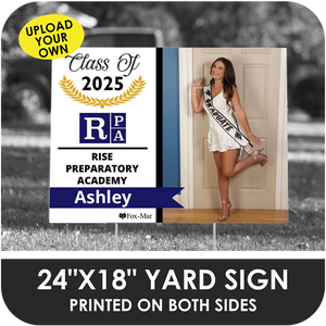 Rise Preparatory Academy: Custom Photo & Name Yard Sign - Modern Design