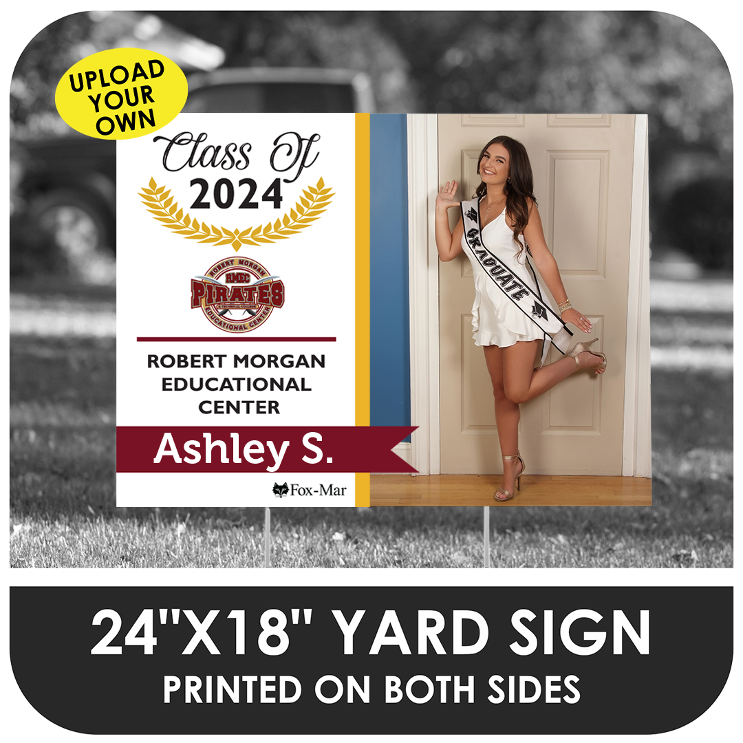 Robert Morgan Educational Center: Custom Photo & Name Yard Sign - Modern Design
