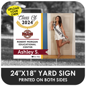Robert Morgan Educational Center: Custom Photo & Name Yard Sign - Modern Design