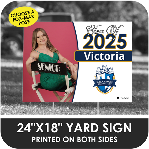 Schoolhouse Preparatory: Fox-Mar Pose Yard Sign - Classic Design