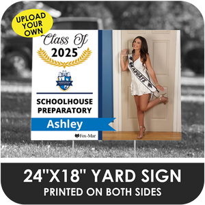 Schoolhouse Preparatory: Custom Photo & Name Yard Sign - Modern Design